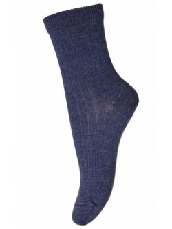 MP Denmark Kids uldstrømper i Dark Denim Melange til børn