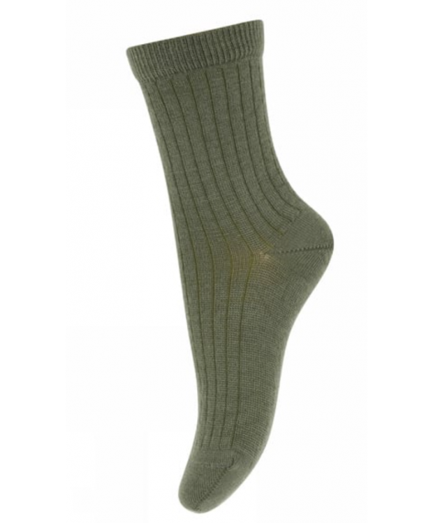MP Denmark Kids uldstrømper i Olivine til børn