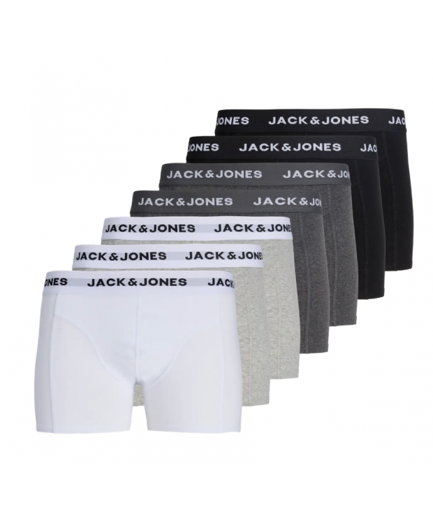 Jack & Jones 7-pak herretrunks i klassiske basisfarver
