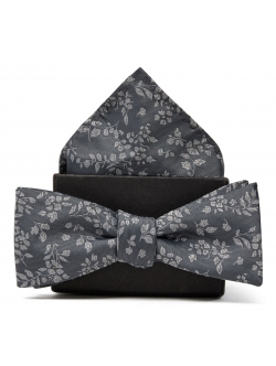 Connexion Tie vævet bowtie i grå til herre