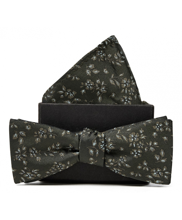 Connexion Tie vævet bowtie i grøn til herre