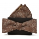 Connexion Tie vævet bowtie i brun til herre