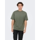 ONLY & SONS t-shirt i Castor Gray til herre | Relaxed fit