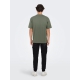 ONLY & SONS t-shirt i Castor Gray til herre | Relaxed fit