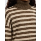 Selected striktrøje i brun med striber