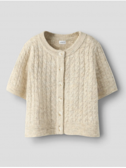 Name it strikcardigan i beige til piger