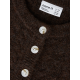 Name it strikcardigan i brun til piger