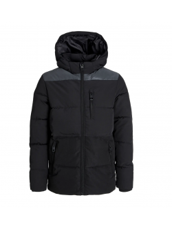 Jack & Jones MINI Puffer jakke i sort til drenge