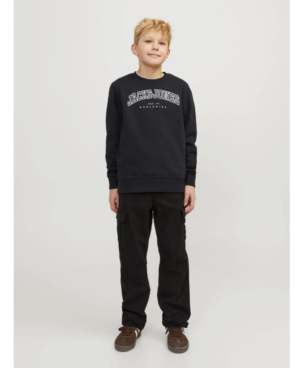 JACK & JONES MINI sweatshirt i sort til drenge