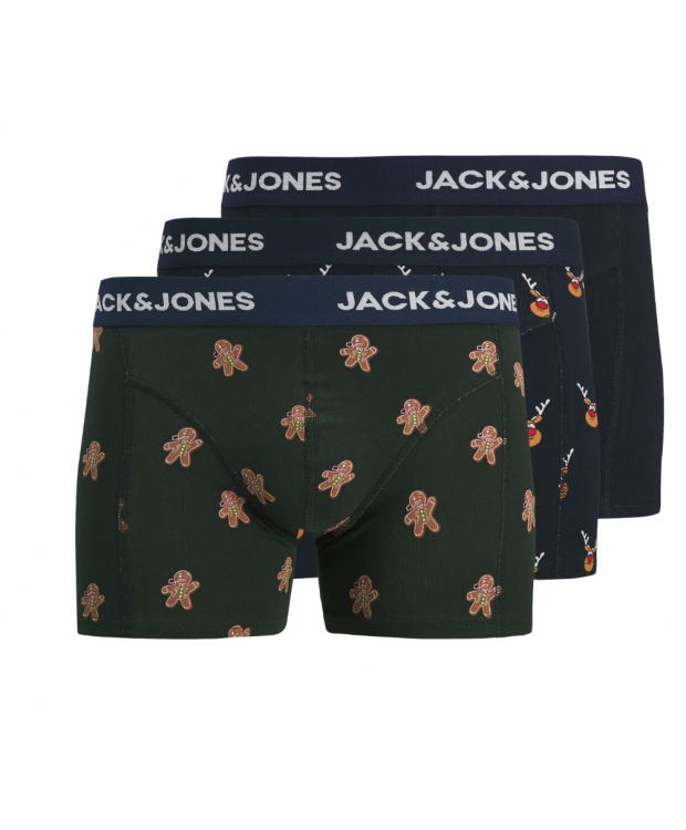 JACK & JONES KIDS 3-pak Deer-trunks til drenge i økologisk bomuld