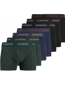 JACK & JONES 7-Pak ensfarvede trunks til drenge i økologisk bomuld