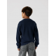 Name it langærmet strikpullover i dark sapphire til drenge