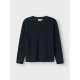 Name it langærmet strikpullover i dark sapphire til drenge