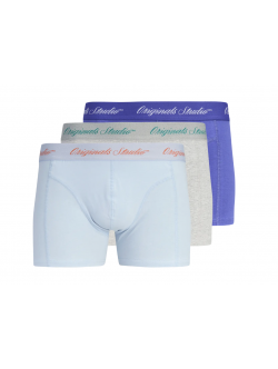 JACK & JONES KIDS 3- PAK Ensfarvede trunks til drenge i økologisk bomuld