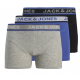 JACK & JONES KIDS 3-pak Ensfarvede trunks til drenge i økologisk bomuld