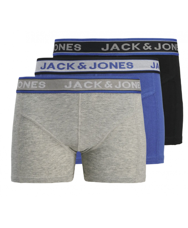 JACK & JONES KIDS 3-pak Ensfarvede trunks til drenge i økologisk bomuld