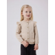 Name it Strikcardigan i beige til piger