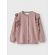 Name it Strikcardigan i mauve til piger