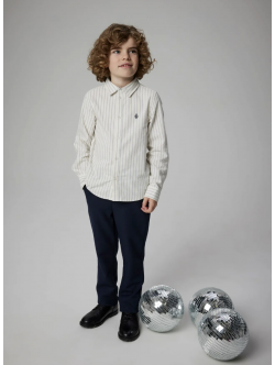 Name it langærmet skjorte i beige til drenge