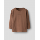 Name it langærmet "Giraffe" T-shirt i brun til piger