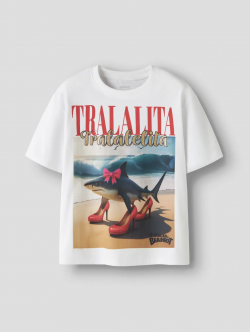 Name it "Italian Brainrot" T-shirt i hvid til piger