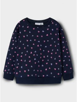 Name it fleece sweatshirt i dark sapphire til piger