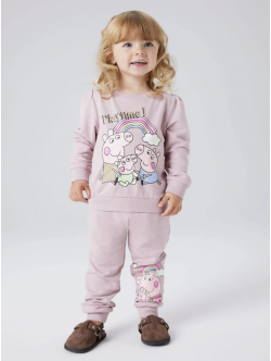 Name it "Gurli gris" sweatpants i lyserød til piger