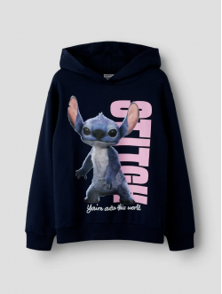 Name it "Stitch" Hoodie i navy blazer til piger