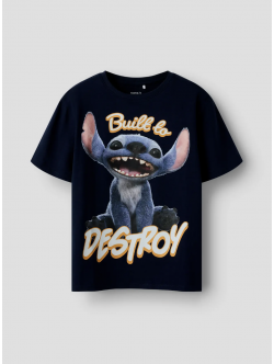 Name it "Stitch" T-shirt i navy blazer til piger