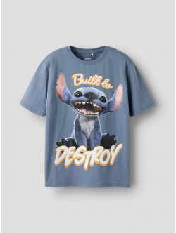 Name it "Stitch" T-shirt i flint stone til piger