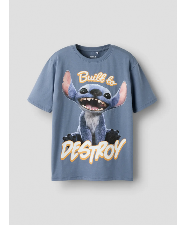 Name it "Stitch" T-shirt i flint stone til drenge