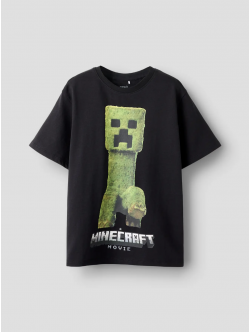 Name it "Minecraft" T-shirt i sort til drenge