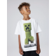 Name it "Minecraft" T-shirt i hvid til drenge