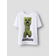 Name it "Minecraft" T-shirt i hvid til drenge