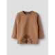Name it langærmet trøje i brun til baby