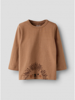 Name it langærmet trøje i brun til baby