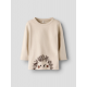 Name it langærmet trøje i beige til baby