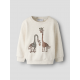 Name it Sweatshirt i beige med giraf til drenge