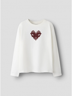 Name it Langærmet trøje i hvid til piger