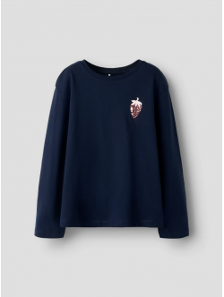 Name it Langærmet trøje i navy til piger