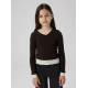 Name it Langærmet slim fit trøje brun til piger