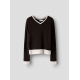 Name it Langærmet slim fit trøje brun til piger