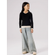 Name it Langærmet slim fit trøje i sort til piger
