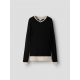 Name it Langærmet slim fit trøje i sort til piger