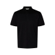 Selected strikket kortærmet polo, i sort til herre.