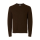 Selected Strikket crew neck i Demitasse til herre