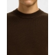Selected Strikket crew neck i Demitasse til herre
