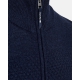 Dovre uldsweater med lynlås i navy til herre