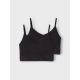 LMTD 2pak bralette med tynde stropper i sort til piger