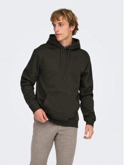 ONLY & SONS Hoodie i brun til herre